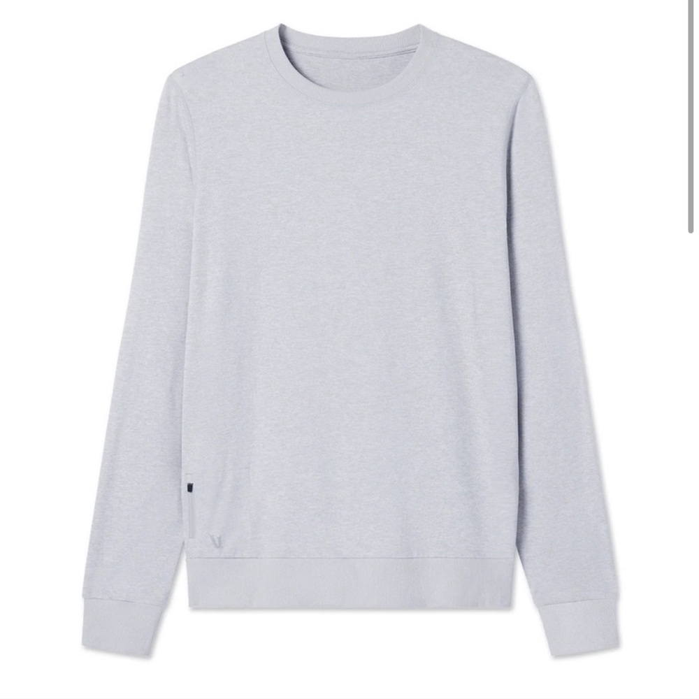 Vuori Ponto Performance Crew Men's DreamKnit™ Crew in Platinum Heather